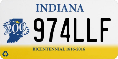 IN license plate 974LLF