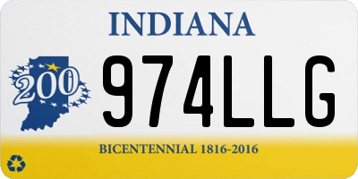 IN license plate 974LLG
