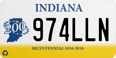IN license plate 974LLN