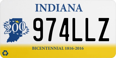 IN license plate 974LLZ