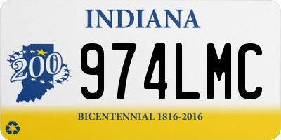 IN license plate 974LMC