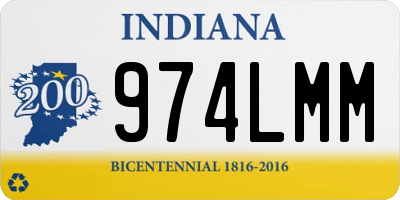 IN license plate 974LMM