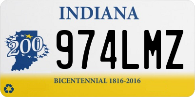 IN license plate 974LMZ