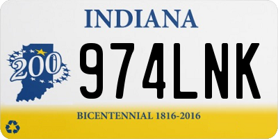IN license plate 974LNK