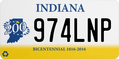 IN license plate 974LNP