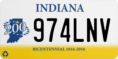 IN license plate 974LNV