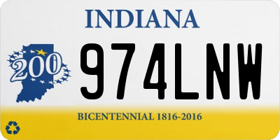 IN license plate 974LNW