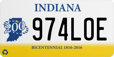 IN license plate 974LOE
