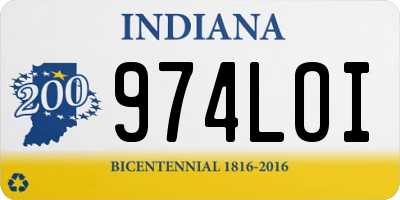 IN license plate 974LOI
