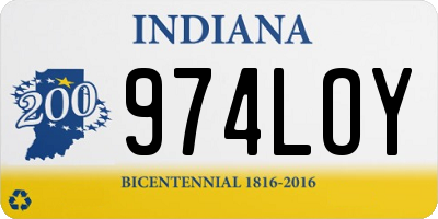 IN license plate 974LOY