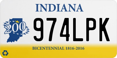 IN license plate 974LPK