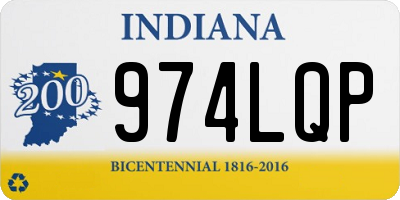 IN license plate 974LQP