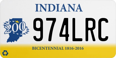 IN license plate 974LRC