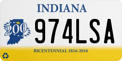 IN license plate 974LSA