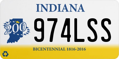 IN license plate 974LSS