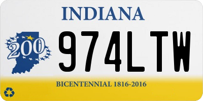 IN license plate 974LTW