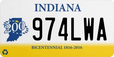 IN license plate 974LWA