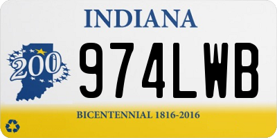 IN license plate 974LWB