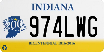 IN license plate 974LWG