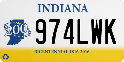 IN license plate 974LWK