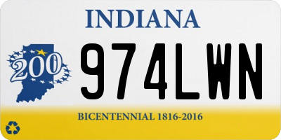 IN license plate 974LWN
