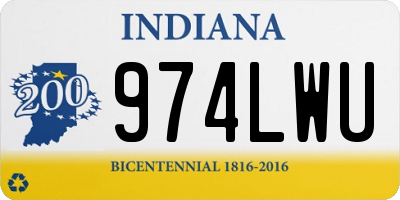 IN license plate 974LWU