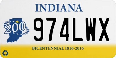 IN license plate 974LWX