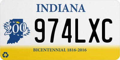 IN license plate 974LXC