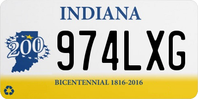 IN license plate 974LXG