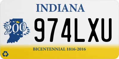 IN license plate 974LXU