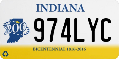 IN license plate 974LYC