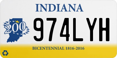 IN license plate 974LYH