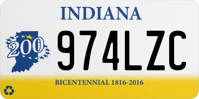 IN license plate 974LZC