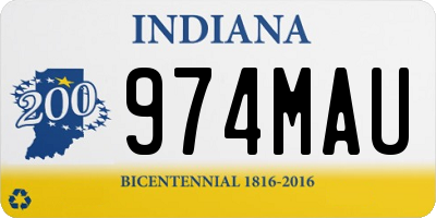 IN license plate 974MAU