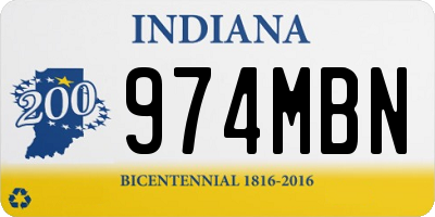 IN license plate 974MBN