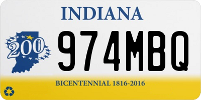 IN license plate 974MBQ