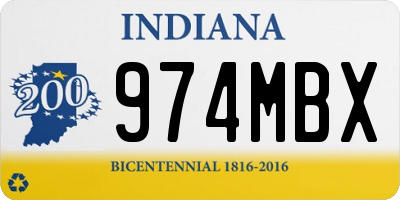 IN license plate 974MBX