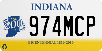 IN license plate 974MCP