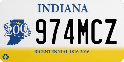 IN license plate 974MCZ