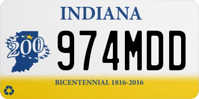 IN license plate 974MDD