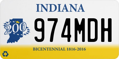 IN license plate 974MDH