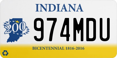 IN license plate 974MDU