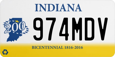 IN license plate 974MDV