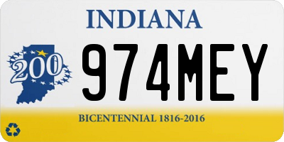 IN license plate 974MEY