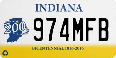 IN license plate 974MFB
