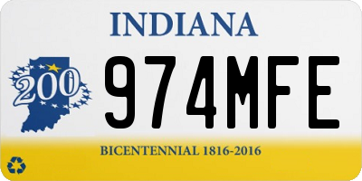 IN license plate 974MFE