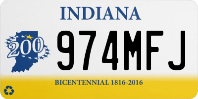 IN license plate 974MFJ