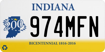 IN license plate 974MFN