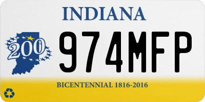IN license plate 974MFP