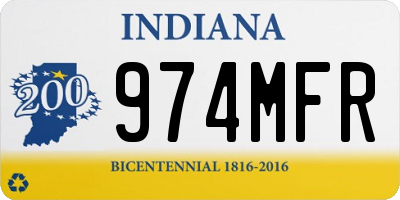 IN license plate 974MFR